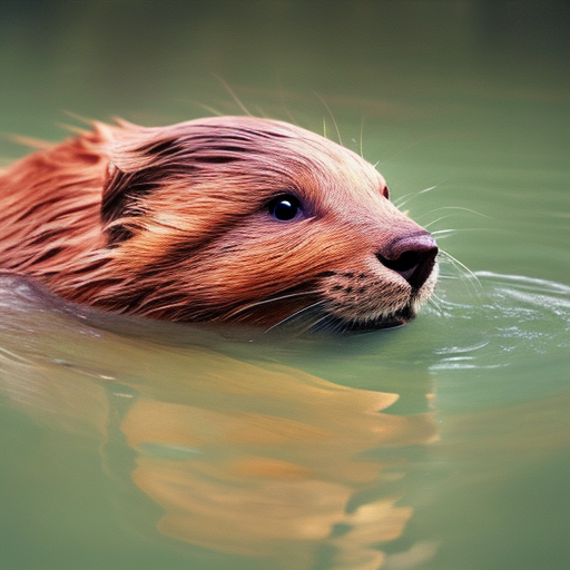 An stable diffusion generated image of a Katzenbiber (cat-beaver)